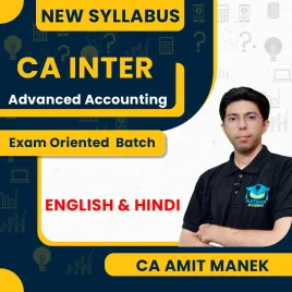CA Amit Manek Advanced Accounting Exam Oriented Batch For CA Inter: Online classes.