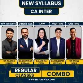 CA Inter Adv. Accounts, Law, DT, Audit &amp; Costing Reguar Online Combo Batch By CA Bhanwar Borana, CA Aakash Kandoi, CA Ankita Patni, CA Shubham Keshwani &amp; CA Rahul Garg