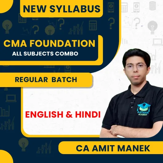 CA Amit Manek All Subjects Comabo Regular Batch For CmA Foundation