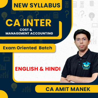 CA Amit Manek Cost and Management Accounting Exam Oriented Batch For CA Inter: Online classes.