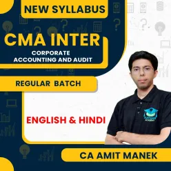 CA Amit Manek Corporate Accounting and Audit Paper 10 Regular Online Classes For CMA Inter