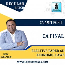 CA Final Economic Laws Elective (Paper No. 6D)  Regular Course by CA Amit Popli : Pen Drive / Online Classes.