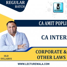 CA Inter Corporate  & Other Laws Old Scheme Regular Course by CA Amit Popli : Pen Drive / Online Classes