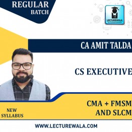CS Executive Combo (CMA+FMSM & SLCM) Regular Course  By CA Amit Talda: Pendrive / Online Classes.