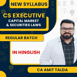 CS Executive New Syllabus Capital Market & Securities Laws Regular Classes By CA Amit Talda: Pendrive / Online Classes