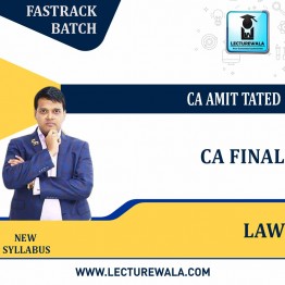 CA Final Corporate And Economic Law Fastrack Batch ( Pre- Booking ) : Video Lecture + Study Material by CA Amit Tated (For  MAY 2022 )