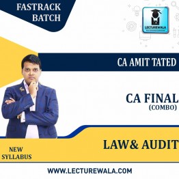CA Final Audit And Law Combo Fastrack Batch : Video Lecture + Study Material by CA Amit Tated (For May 2022 )
