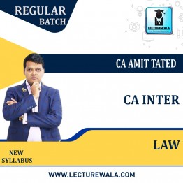 CA Inter  Law  Live + Recorded Regular Course : Video Lecture + Study Material By CA Amit Tated ( For May 2023 & Nov 2023 ) 