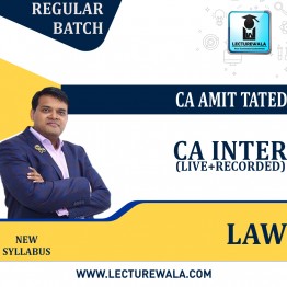 CA Inter Law Regular Live + Recorded In-Depth Full Course By CA Amit Tated: Pen Drive / Google Drive.