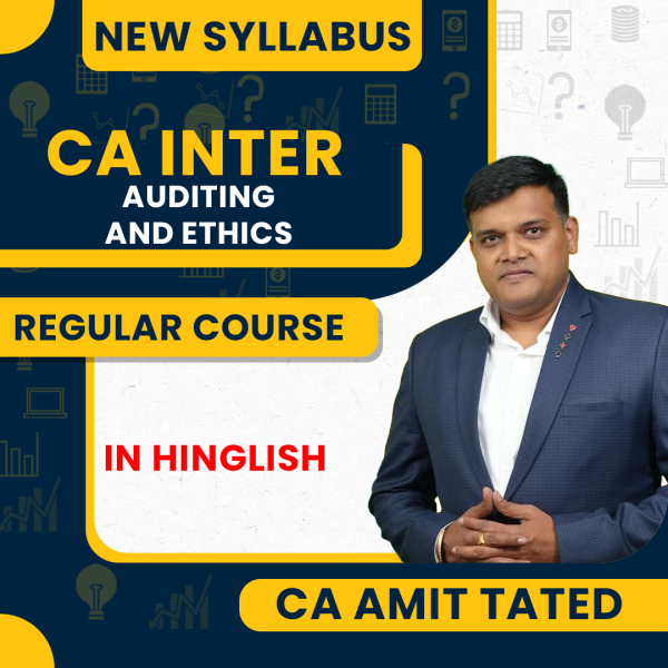 CA Final new Syllabus Audit  Live @ Home + Recorde Regular Course by CA Amit Tated: Pen Drive / Google Drive.