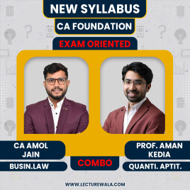 CA Amol Jain Business Laws &amp; Prof. Aman Kedia Quantitative Aptitude Exam Oriented Classes For CA Foundation