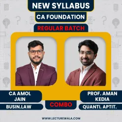 CA Amol Jain Business Laws & Prof. Aman Kedia Quantitative Aptitude Regular Live Online Classes For CA Foundation