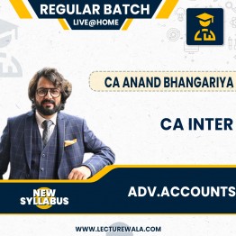 CA inter Adv.Accounts New Syllabus Live @ Home Regular Btach By CA Anand Bhangariya: Pen drive / Google drive.