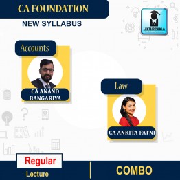 CA Foundation Law & Accounts New Syllabus Regular Combo  : Video Lecture + Study Material by CA Ankita Patni And CA Anand Bangariya (For Nov 2022 & May 2023)