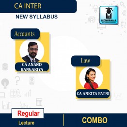 CA Inter Law & Accounts  Regular Course by CA Ankita Patni And CA Anand Bangariya : Pen drive / Online classes.