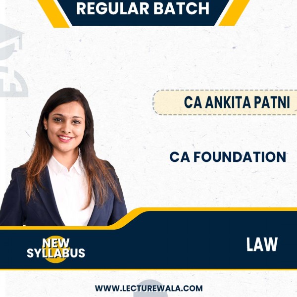 CA Foundation Paper-2 Law  Regular Course By CA Ankita Patni: Pen drive / Google drive.