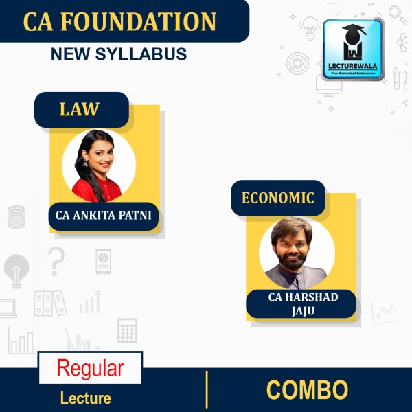 CA Foundation Law & Economic + BCR  Regular Course by CA Ankita Patni And CA Harshad Jaju: Pen drive / Google drive.