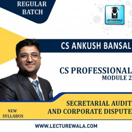 CS Professional Module - 2 Combo (SACMDD + RCDNCR) Regular Course  By CS Ankush Bansal : Online Classes
