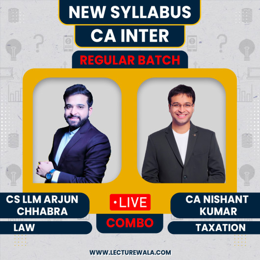 CS LLM Arjun Chhabra Law & CA Nishant Kumar Taxation Regular Online Classes For CA Inter : Live / Online Classes. CS LLM Arjun Chhabra Law & CA Nishant Kumar Taxation Regular Online Classes For CA Inter : Live / Online Classes.