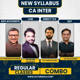 CA Inter Group - 1 Regular Online Combo Classes By CA Rajkumar,CA Aarish Khan, CS Arjun chhabra &amp; CA Parveen Sharma