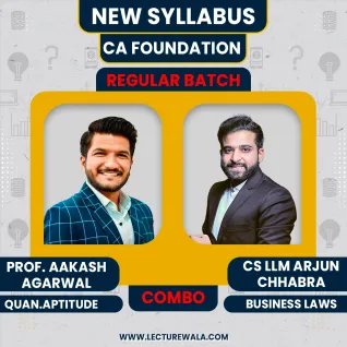 CA Foundation Business Law & Quantative Aptitude Regular Batch By CA Arjun Chhabra & Prof. Aakash Agarwal 