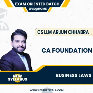 CA Foundation Law New Scheme Exam-Oriented By CS LLM Arjun Chhabra : Online Classes CA Foundation Law New Scheme Exam-Oriented By CS LLM Arjun Chhabra : Online Classes