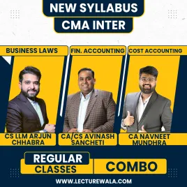 CS LLM Arjun Chhabra Law &amp; CA CS Avinash Sancheti Fin. Account Regular Batch Combo For CMA Inter 