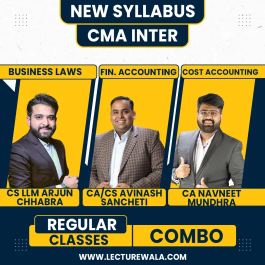 CS LLM Arjun Chhabra Law & CA CS Avinash Sancheti Fin. Account Regular Batch Combo For CMA Inter 