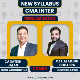 CA Satish Jalan COST &amp; CS LLM Arjun Chhabra Law Regular Combo Classes For CMA Inter Online Classes