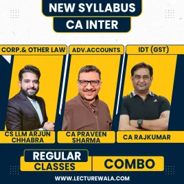 CA Praveen Sharma Adv. Accounting &amp; CS LLM Arjun Chhabra Law &amp; CA Rajkumar GST COMBO For CA Inter : Google Drive Classes