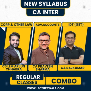CA Praveen Sharma Adv. Accounting & CS LLM Arjun Chhabra Law & CA Rajkumar GST COMBO For CA Inter : Google Drive Classes