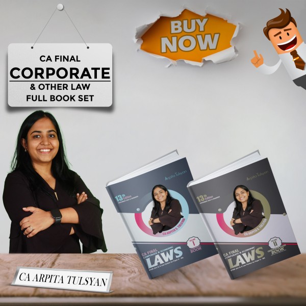 CA Arpita Tulsyan Corporate And Economic Laws Book Set For CA Final (SPOM): Study Material