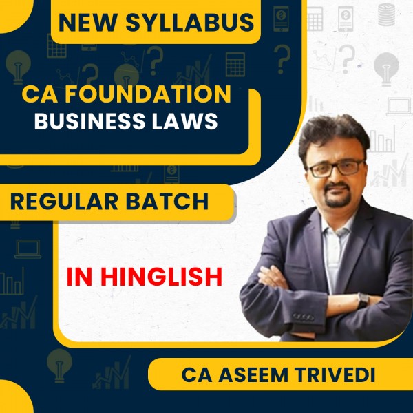 CA Foundation New Syllabus Business Laws Regular Classes By CA Aseem Trivedi: Pen Drive / Online Classes