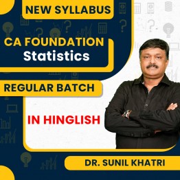 CA Foundation New Syllabus Statistics Regular Classes By Dr. Sunil Khatri : Pen Drive / Online classes.