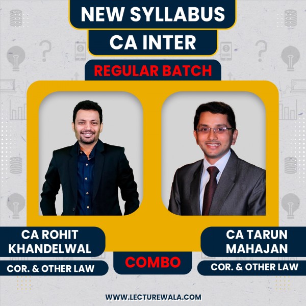 CA Inter New Syllabus Corporate & Other Law Regular Classes By CA Tarun Mahajan and CA Rohit Khandelwal : Pen Drive / Online Classes