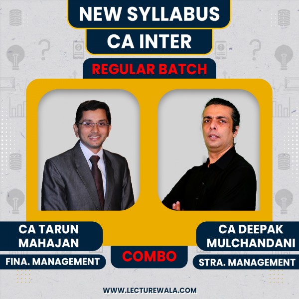 CA Inter New Syllabus FM-SM Full Course Regular Classes By CA Tarun Mahajan and CA Deepak Mulchandani : Pen Drive / Online Classes