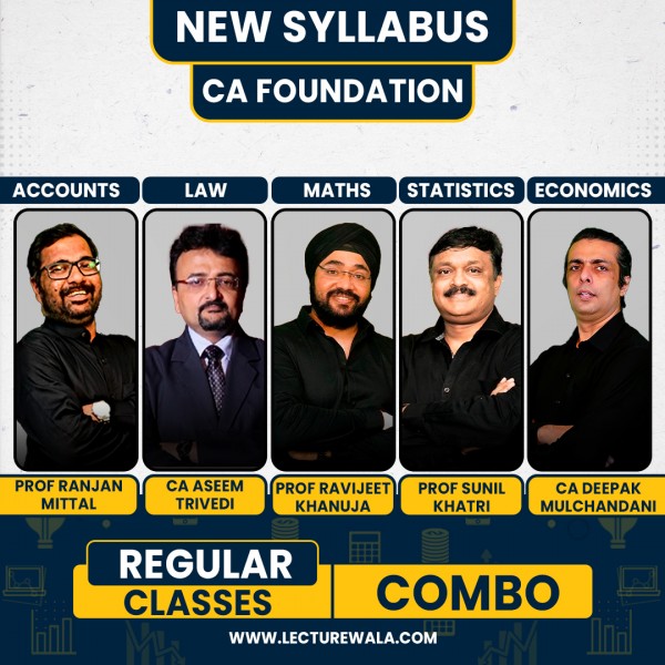 CA Foundation New Syllabus All Subjects Regular Combo Classes By Nahata Academy : Pen Drive / Online Classes