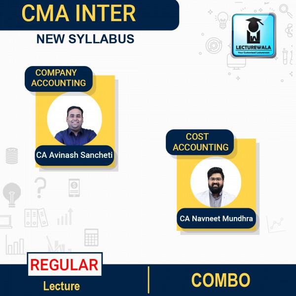 CMA Inter  Combo- Financial Accounting + Cost Accounting Regular CourseBy CA Avinash Sancheti & CA navneet Mundhra : Pendrive/Online classes.