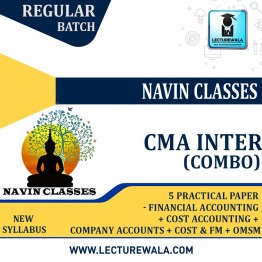 CMA Inter all 5 practical paper combo- Financial Accounting + Cost Accounting + Company Accounts + Cost & FM + OMSM Regular Course : Video Lecture + Study Material By CA Avinash Sancheti & CA navneet Mundhra  June 2023