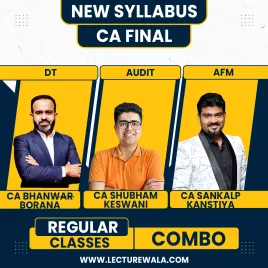 CA Bhanwar Borana Direct Tax, CA Shubham Keswani Audit & CA Sankalp Kanstiya AFM Regular Online Combo Classes For CA Final CA Bhanwar Borana Direct Tax, CA Shubham Keswani Audit & CA Sankalp Kanstiya AFM Regular Online Combo Classes For CA Final