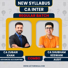 CA Inter New Syllabus Advanced Accounting & Audit Regular Classes By CA Zubair Khan & CA Shubham Keswani : Pen Drive / Live Online Classes