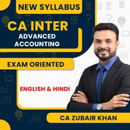 CA Inter New Syllabus Adv. Accounts Exam-Oriented Course by CA Zubair Khan : Pen Drive / Online Classes