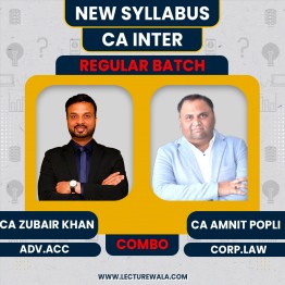CA Inter New Syllabus Adv.Acc + Law Regular Classes By CA Zubair Khan & CA Amit Popli: Pen Drive / Online Classes
