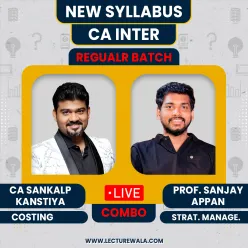 CA Sankalp kanstiya Costing & Prof. Sanjay Appan SM Regular Online Combo classes For CA Inter 