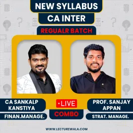 CA Sankalp kanstiya FM &amp; Prof. Sanjay Appan SM Regular Online Combo classes For CA Inter