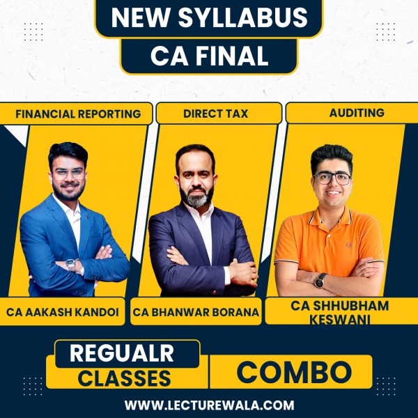 CA Final FR + Audit & DT Regualr Combo Classes By CA Bhanwar Borana,CA Aakash Kandoi & CA Shubham Keswani By Pen Drive / Online Classes 