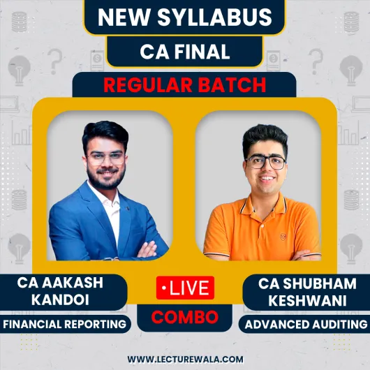 CA Final FR & Audit Regular Batch By CA Aakash Kandoi & CA Shubham Keswani : Pen Drive / Online Classes