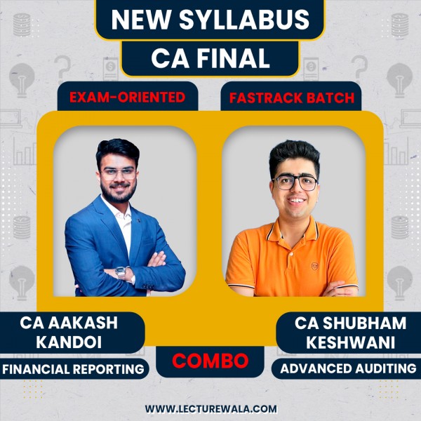 CA Final FR (Fastrack / Exam Oriented Batch) & Audit (Fastrack Batch) By CA Aakash Kandoi & CA Shubham Keswani : Pen Drive / Online Classes