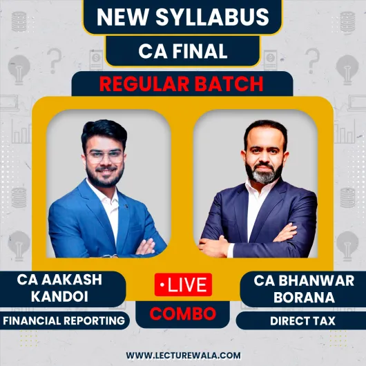 CA Final FR & DT Live Regular Combo Classes By CA Bhanwar Borana,CA Aakash Kandoi By Pen Drive / Live Online Classes 