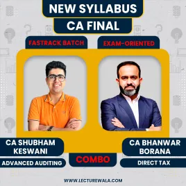 CA Final DT Fastrack (Exam Oriented) & Audit Fastrack (COMBO) By CA Bhanwar Borana & CA SHUBHAM KESWANI: Online Classes CA Final DT Fastrack (Exam Oriented) & Audit Fastrack (COMBO) By CA Bhanwar Borana & CA SHUBHAM KESWANI: Online Classes